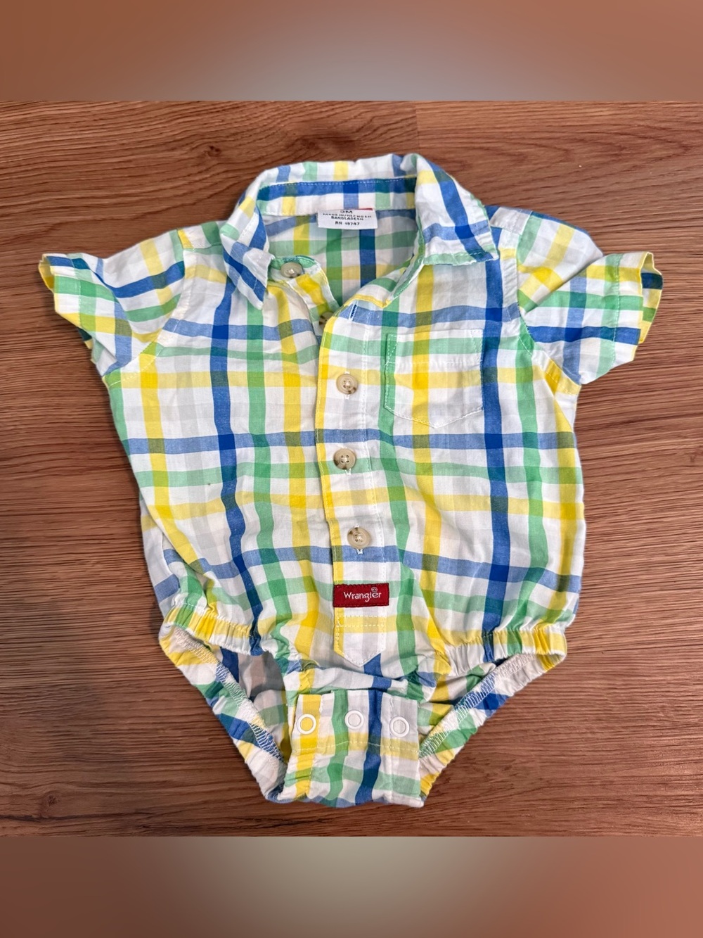 Wrangler baby boy bodysuit 0-3 months holiday colors